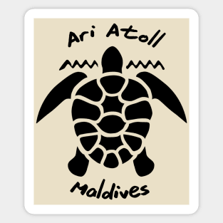 Ari Atoll, Maldives - Swimming with Sea Turtles Sticker